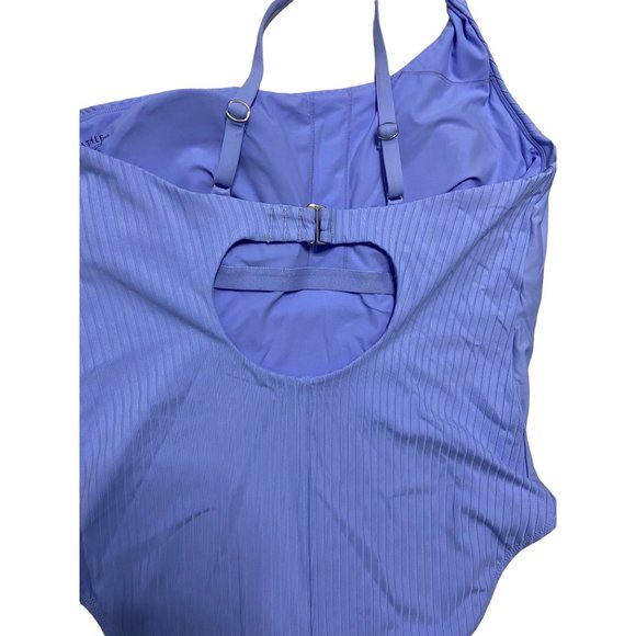 Athleta One-Shoulder Lavender One Piece Swimsuit size 16 - Picture 6 of 9